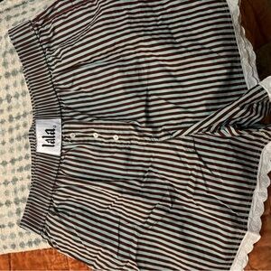 Dressed in lala boxer shorts